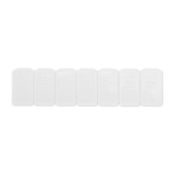 Unique Bargains 1 Pc Pill Case 7 Grid Portable Pill Box White