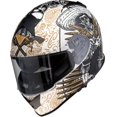 thumbnail image 3 of Z1R Warrant Sombrero Motorcycle Helmet White/Gold MD, 3 of 6