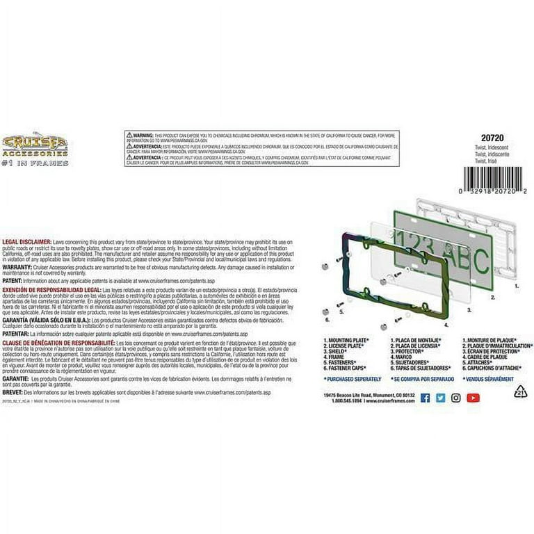 Cruiser Accessories 20720 Twist, Iridescent License Plate