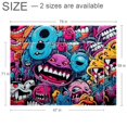 thumbnail image 2 of Graffiti Premium Polyester Chair Mat - Durable Floor Protector for Hardwood and Carpet, Right-Angle Design - Heavy Duty Office Chair Mat - Transparent, 48 x 36 inches, 2 of 6