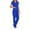 Blue, variant on Abomasnow Scrubs for Women Set Short Sleeve V-Neck Tops and Pants with 8 Pockets 4-Way Stretch Nursing Uniforms