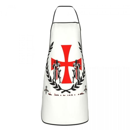 

Templar Knights Cross Shield Funny Apron for Men Women Adult Unisex Kitchen Chef Bib Tablier Cuisine Cooking Baking Gardening