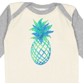 thumbnail image 4 of Inktastic Blue and Green Pineapple Boys or Girls Long Sleeve Baby Bodysuit, 4 of 5