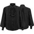 thumbnail image 2 of Camisas medievales para hombre, ropa Vintage con volantes, Steampunk estilo gótico, renacentista, para carnaval y fiesta, 2 of 5