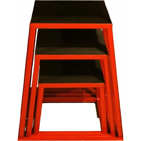 JFIT Plyometric Boxes - Made in Taiwan NO Assembly Required Single - Height Box Set and Adjustable Box Options Plyometric Platform and Jumping Agility Box for Training Conditioning Strength Training