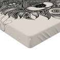 thumbnail image 2 of Ambesonne Fox Fitted Sheet, Celtic Style, Twin Size, Black Ecru, 2 of 3