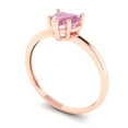 thumbnail image 2 of Clara Pucci 14K Rose Gold 1.25ct Pink Solitaire Ring for Women, 2 of 8