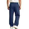 thumbnail image 6 of Dagugfen Boys Sweatpants Fleece Thermal Elastic Waist Loose Fitted Full Length Pants Outdoor Activewear Fall Winter Pants(11-12YearsNavy), 6 of 8