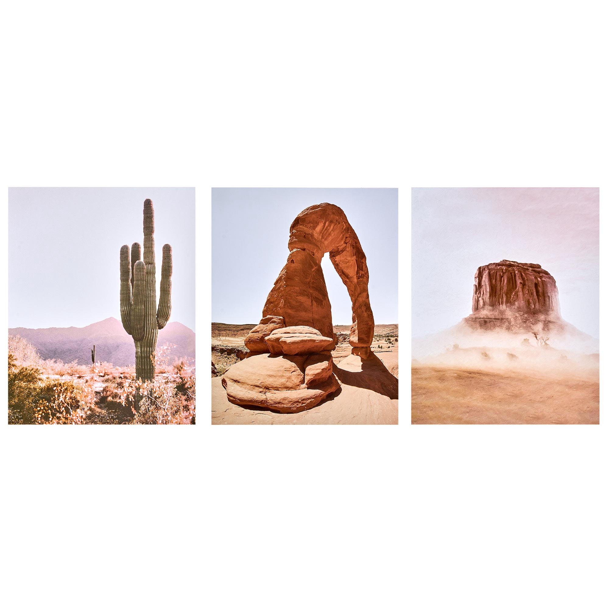 (2 pack) American Art Decor Desert 8" x 10" 3-Piece Print Set