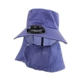 thumbnail image 1 of Blue Solar Powered Fan Visor Cap For Women With 3-Speed Wind, Usb Rechargeable, Nylon Spandex Fabric For Riding And Outdoor Sun Protection, Free Size, 12.8X10.5X4.2In 0.68Lb, 1 of 6
