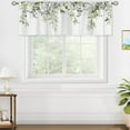 thumbnail image 4 of Rustic Sage Green Eucalyptus Leavses Valances Kitchen Curtains Watercolor Floral Flower Plants Botanical Farmhouse Wooden Bedroom Living Room Treatment Tier Fabric 1 Panel 52Wx18H Inch, 4 of 6