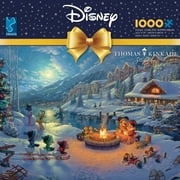 Ceaco 1000-Piece Thomas Kinkade Holiday Disney Mickey & Minnie Christmas Lodge Interlocking Jigsaw Puzzle