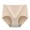 Beige, variant on MuZeFu Underwear for Women Hipster High-waisted Cotton Briefs For Women With Belly And Hip Lift