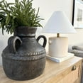 thumbnail image 2 of Terracotta Triple Handle Vase for Living Room Decor - Casual Home Decor Accent for Entryway, Bedroom, and Office Shelf - Decorative Flower Vase for House and Dining Room Table - 13", Black, 2 of 12