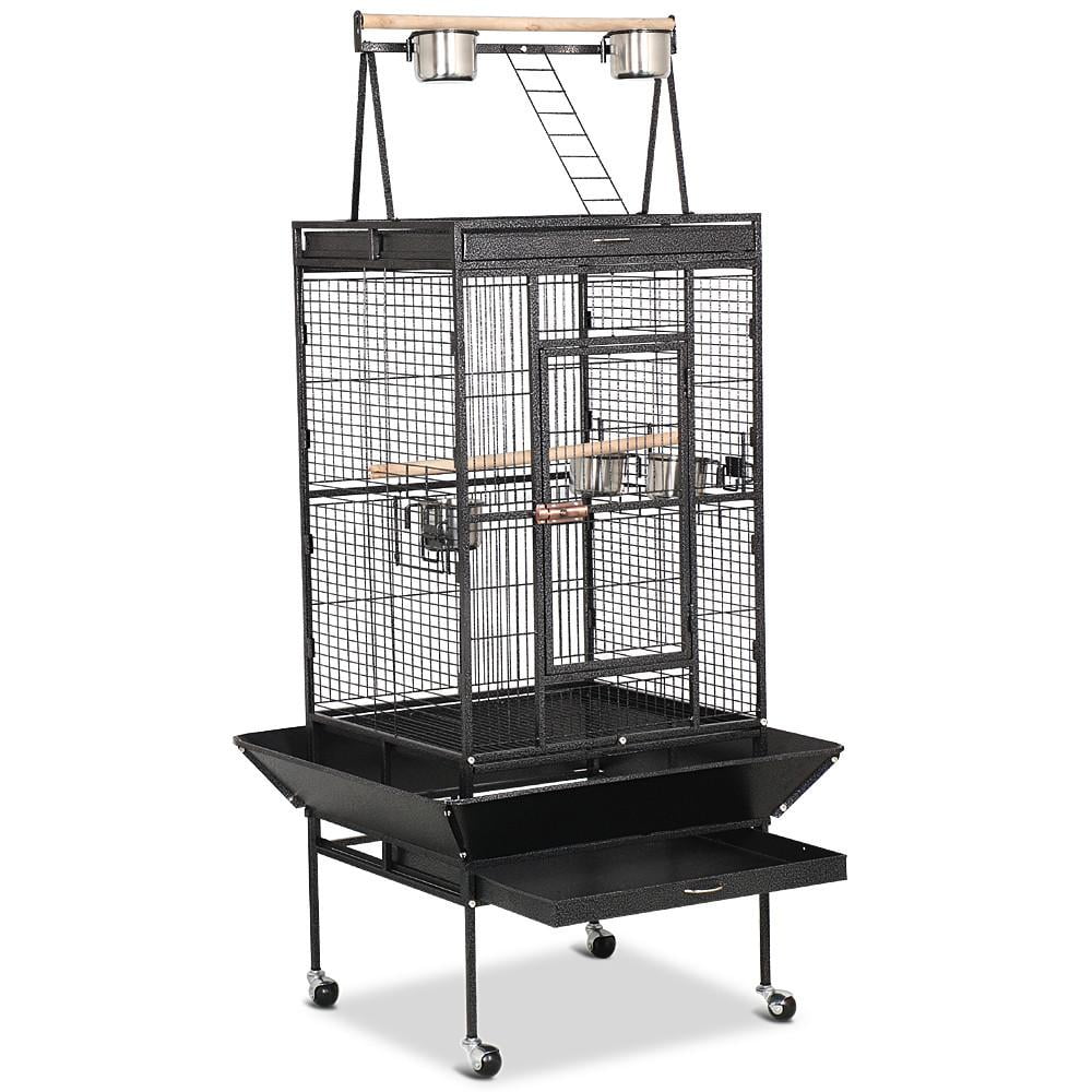 Yaheetech 68" Bird Cage w/ Play Top for Parrot, Cockatiel ...