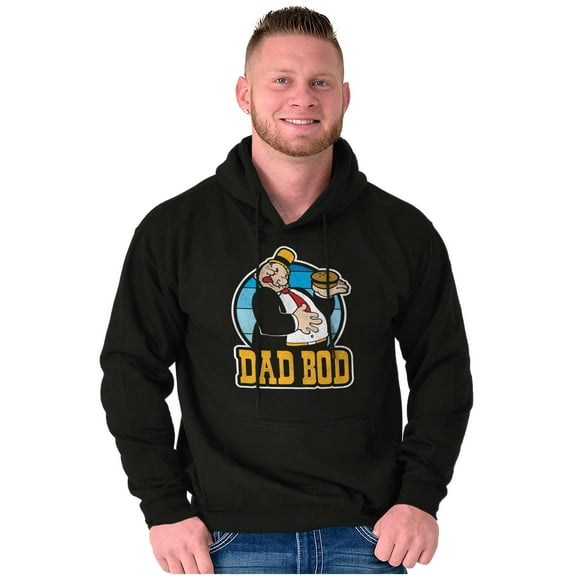 Popeye Character Wimpy Dad Bod Funny Hoodie Hooded Sweatshirt Men Brisco Brands S