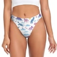 thumbnail image 1 of Fotbe Dinosaur Tanga Sin Costuras para Mujer con Estampado – Panties Invisibles, Transpirables y Cómodos para Uso Diario-X-Large, 1 of 6