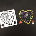 thumbnail image 7 of VEFSU 12pcs 5.1" Square Painting Stencils Plastic Heart Shpaed Template Reusable Painting Template for Drawing Tracing DIY Furniture Wall Floor Decor, 7 of 7