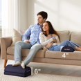 thumbnail image 6 of Foot Rest for Under Desk at Work, 2 Heights Adjustable Footrest with Height Memory Foam for Office, Home, Airplane, Travel - Office Desk Chair（Blue）, 6 of 8