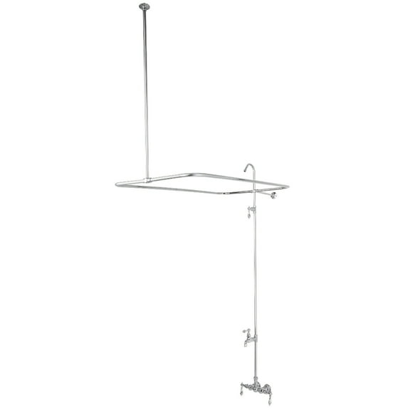 Elements Of Design Dt0621al Triple Handle Wall Mounted Clawfoot Tub Filler And Shower