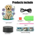thumbnail image 2 of 5D DIY Diamond Painting LED Light Kit Floral and Puppy Personalised Decorative Night Light Suitable for Home Decor and Gift Ideas, 2 of 7