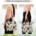 thumbnail image 4 of FORMRS Womens Corduroy Tote Bag Crossbody Shoulder Handbag with Pocket, Beige Christmas Trees, 4 of 7