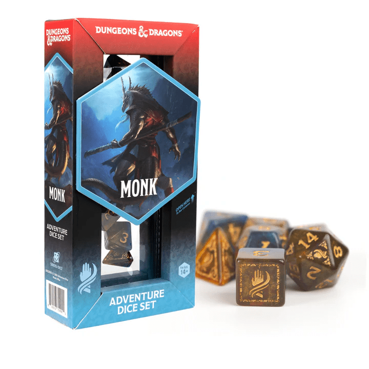 Sirius Dice: D&D Adventure Dice: Monk Blue Refresh