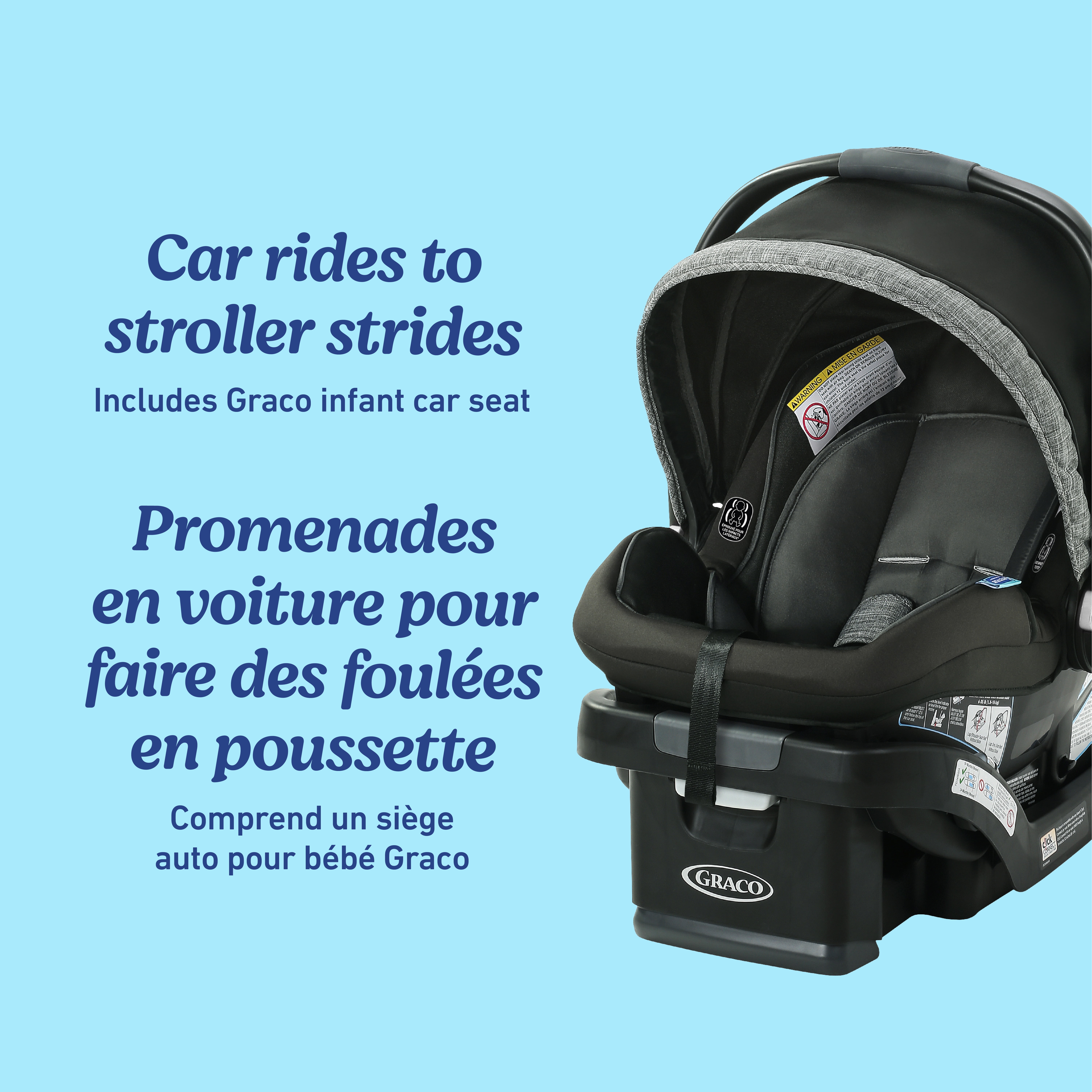 Graco Modes Pramette Travel System, 3-in-1 Baby Stroller and Infant Car Seat Combo, Rear-Facing from 1.8-16 kg (4-35 lb)