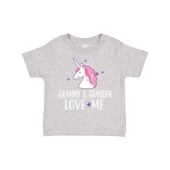 Inktastic Grammy and Grandpa Love Me Girl Unicorn Girls Toddler T-Shirt