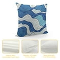 thumbnail image 4 of Shiartex Blue Sea Wave  Pillow Covers  Summer Nautical Ocean Lumbar Pillow Cases Cartoon Anime Water Texture Throw Pillows Home Decor For Living Room Bedroom Outdoor Cushion, 4 of 5
