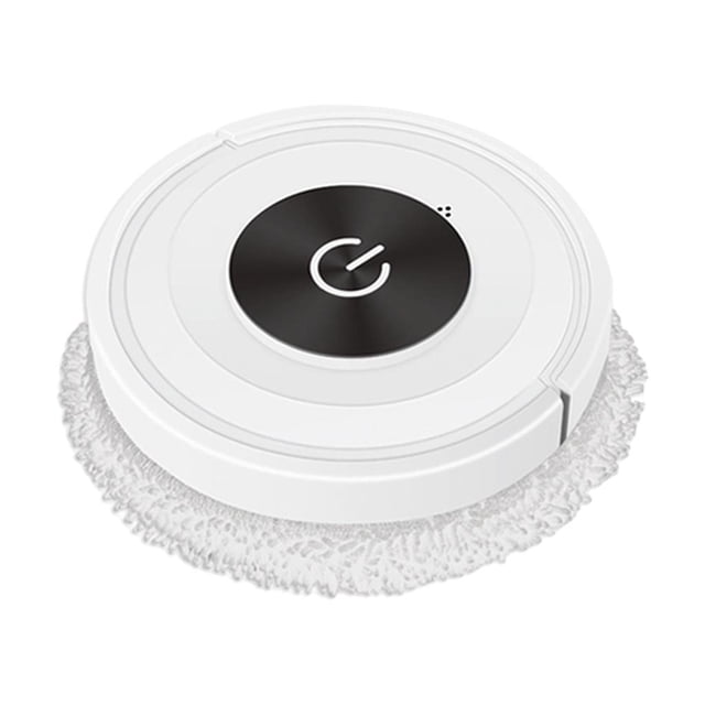 Aspiradora robot inteligente recargable por USB, silenciosa, barre en seco y húmedo. blanco