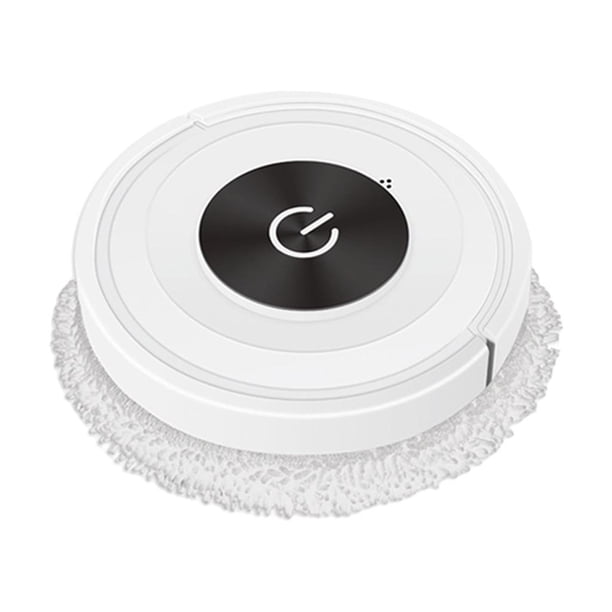 Aspiradora robot inteligente silenciosa, recargable por USB, barre, friega y limpia en seco y húmedo. blanco