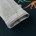 thumbnail image 6 of Xudanell Baseball Shirts for Boys Dinosaur Print Long Sleeve Blouse Fall Tops Newborn Boy Cartoon Clothes Navy 4-5 Years, 6 of 8