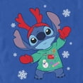 thumbnail image 2 of Men's Lilo & Stitch Christmas Outfit Stitch Graphic Tee Royal Blue X Large, 2 of 4