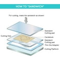 thumbnail image 4 of BAOFALI 3 Pcs/Set Standard Cutting Pads and Thin Die Adapter for Die Cutting Machine for Die Cutting Machine；Clear Polycarbonate Cutting Pads Die Cutting Plates DIY Scrapbooking Paper Crafting, 4 of 8