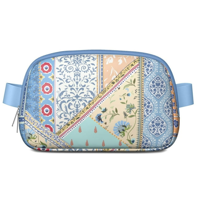 Sac Banane de Voyage Boho – Sac Banane Imperméable avec Sangle Réglable, Multi-Poches pour Randonnée, Promenade pour Chien (Design Vintage)