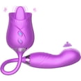 thumbnail image 1 of Rose Sex Toys Vibrador Consolador - 3 en 1 Juguetes para Adultos Estimulador Sexual para Mujeres con 9 Lamiendo la Lengua y Consolador Vibrador Vibradores de Punto G, Juegos de Juguetes Sexuales Anale, 1 of 4