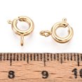 thumbnail image 3 of Brass Spring Ring Clasps DIY Jewelry Fastener Hook Nickel Free Real 18K golden Plated 10x7x2mm Hole: 1.5mm, 3 of 3