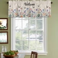 thumbnail image 4 of 4th of July Valances for Windows, Decorative Rod Pocket Window Valance Curtains, Spring Floral Love Heart Independence Day Pastoral Short Curtain Drapes for Living Room, 2 Panels, 42" W x 18" L, 4 of 8