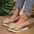 thumbnail image 2 of oqasdz Womens Casual Shoes Elegant Bow Design Solid Color Slip On Dressy Shoes Comfortable Breathable Work Business Wedding Shoes Outdoor Summer, 2 of 7