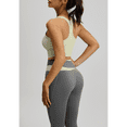 thumbnail image 3 of Women's 2 Piece Color Block Workout Set, Sports Bra and High Waist Leggings, Yoga Gym Pilates Outfit, 3 of 6
