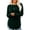 Green, variant on Women's Velour Tunic Tops Crewneck Long Sleeve Curved Hem Side Split Fall Casual Relaxed Lounge Soft Shirts S-XXL