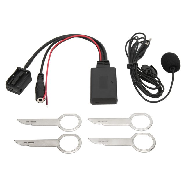Micrófono Manos Libres, Transmisión Estable Inalámbrica AUX IN Módulo Bluetooth Con 4 Herramientas De Desmontaje Para Reemplazo De Automóvil Para Focus 2004 On-Wards 6000CD ANGGREK Car AUX IN Module