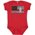 thumbnail image 3 of Inktastic Firefighter Red Line Flag Fireman Boys or Girls Baby Bodysuit, 3 of 5