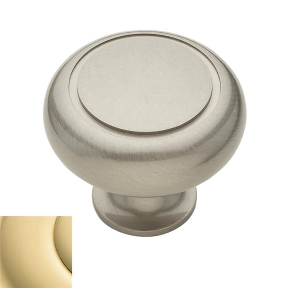 Baldwin 4494030 1.5 in. Deco Design Cabinet Knob - Polished Brass