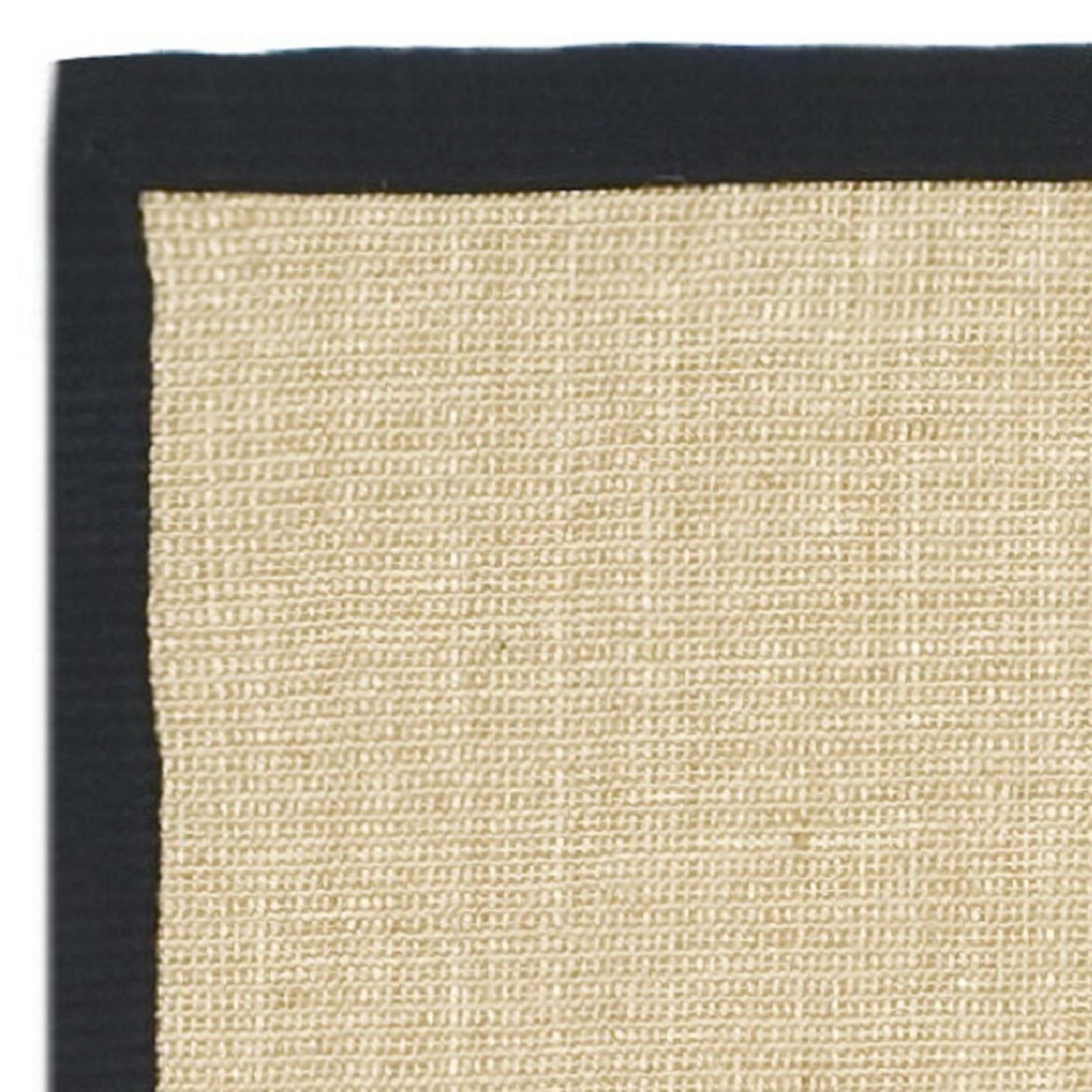 SAFAVIEH Natural Fiber Forrester Border Sisal Runner Rug, Maize/Black, 2'6" x 8'