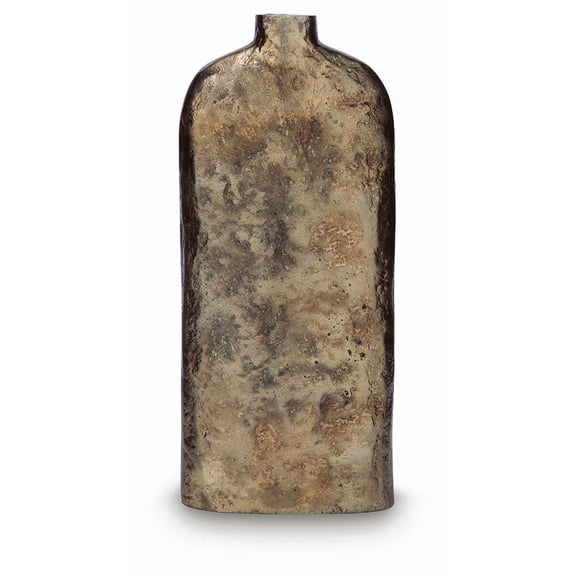 Signature Design by Ashley Wallmond 15.75" Metal Vase, Antique Brass Finish