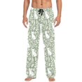 thumbnail image 7 of FORMRS Mens Pajama Pants with Pockets Soft Cotton Sleepwear Lounge Bottoms, Sizes S-2XL, Green Floral Cat Pattern, 7 of 7