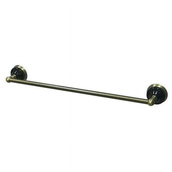 Kingston Brass BA9112AB 18 in. Water Onyx Towel Bar, Antique Brass