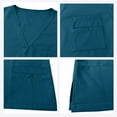 thumbnail image 6 of UVEASISHA Scrubs for Men Medical Uniforms V-Neck Scrub Top Drawstring Straight Pants Anti-Wrinkle Scrubs Sets with Multi Pockets Navy M, 6 of 7